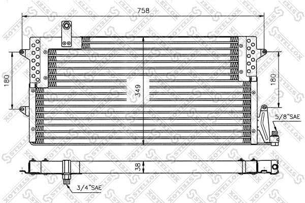 Condenseur, climatisation STELLOX 10-45005-SX
