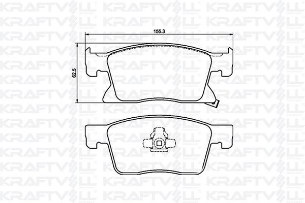 Kit de plaquettes de frein, frein à disque KRAFTVOLL GERMANY 07010098