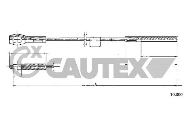 Tirette à câble, commande d'embrayage CAUTEX 762910