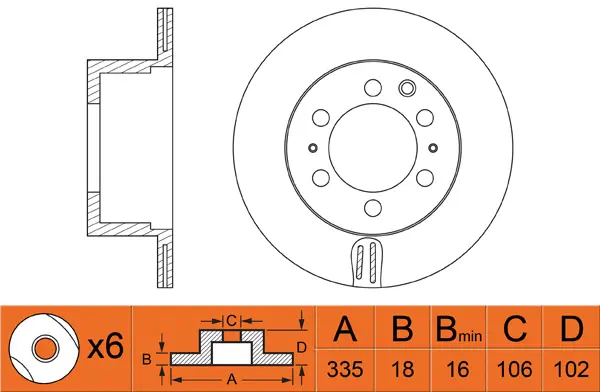 Disque de frein FIT FR0269V
