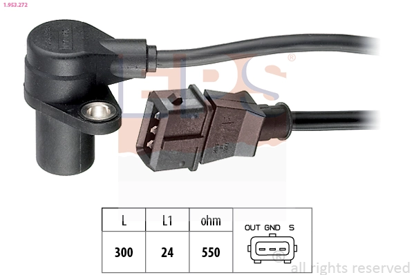 Capteur, vitesse de rotation du moteur EPS 1.953.272