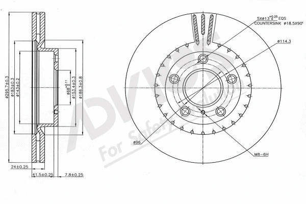 Disque de frein ADVICS-SEA B6F108