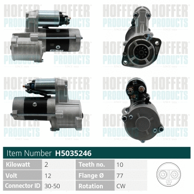 Démarreur HOFFER H5035246