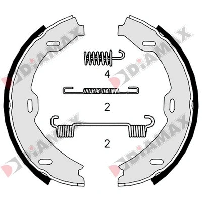 Jeu de mâchoires de frein, frein de stationnement DIAMAX N01342