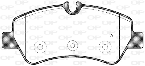 Kit de plaquettes de frein, frein à disque OPEN PARTS BPA1521.00