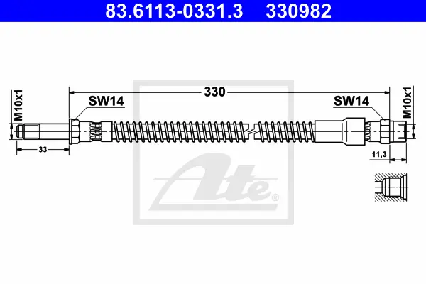Flexible de frein ATE-APAC 83.6113-0331.3