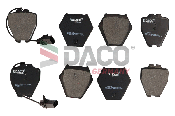 Kit de plaquettes de frein, frein à disque DACO Germany 324754