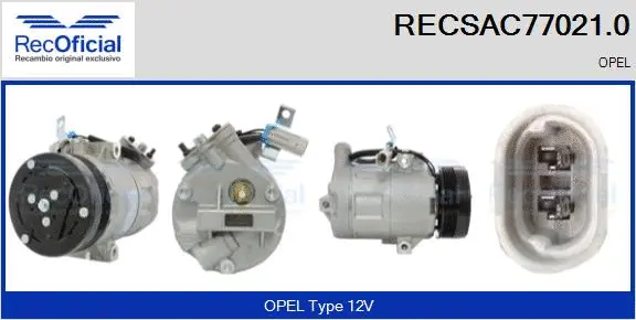 Compresseur, climatisation RECOFICIAL RECSAC77021.0