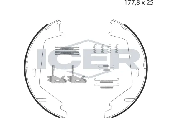 Jeu de mâchoires de frein, frein de stationnement ICER 79PB4024 C