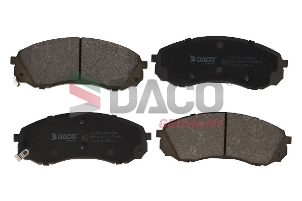 Kit de plaquettes de frein, frein à disque DACO Germany 321703