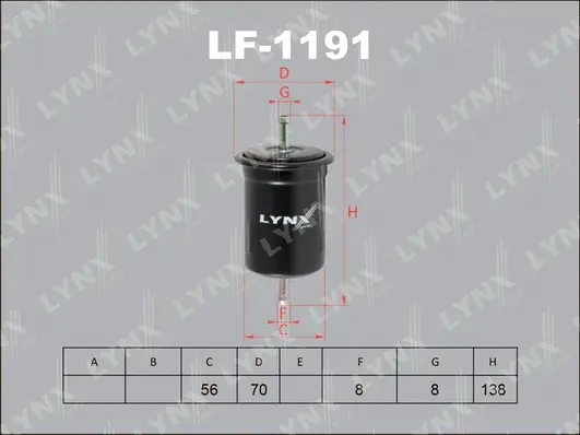 Filtre à carburant LYNXAUTO LF-1191
