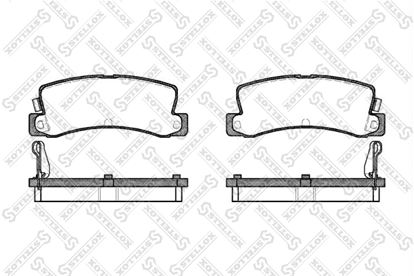 Kit de plaquettes de frein, frein à disque STELLOX 225 004-SX