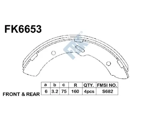 Jeu de mâchoires de frein FBK FK6653
