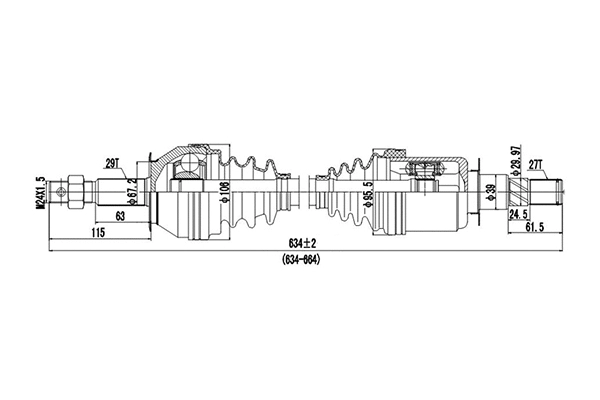 Arbre de transmission DYNAMATRIX DDS241262