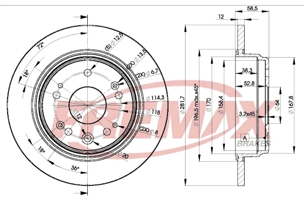 Disque de frein FREMAX BD-1706