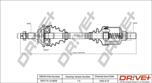 Arbre de transmission Dr!ve+ DP2110.10.0629