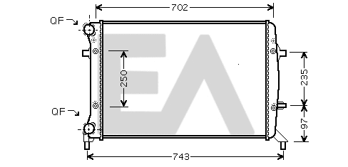 Radiateur, refroidissement du moteur EACLIMA 31R77116