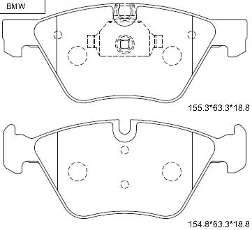 Kit de plaquettes de frein, frein à disque ASIMCO KD7553