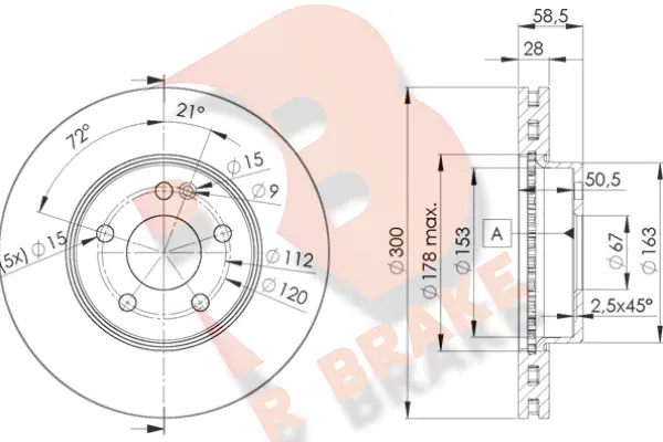 Disque de frein R BRAKE 78RBD20415