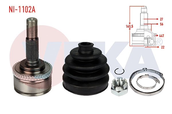 Jeu de joints, arbre de transmission VEKA NI-1102A