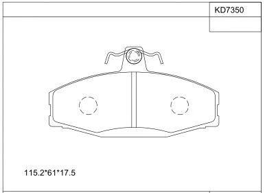 Kit de plaquettes de frein, frein à disque ASIMCO KD7350