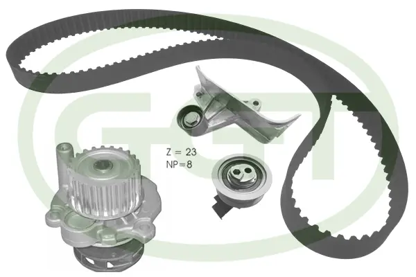 Pompe à eau + kit de courroie crantée GGT KPA20167