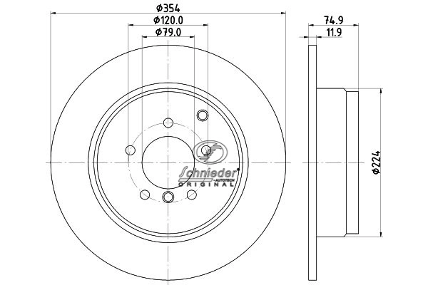 Disque de frein SCHNIEDER AUTOTECH LRS55.00180