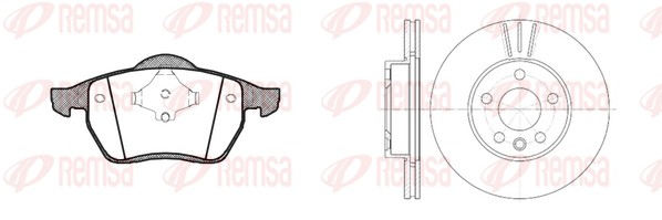 Kit de freins, frein à disques REMSA 8390.04