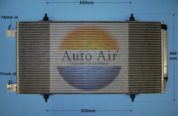Condenseur, climatisation AUTO AIR GLOUCESTER 16-6217
