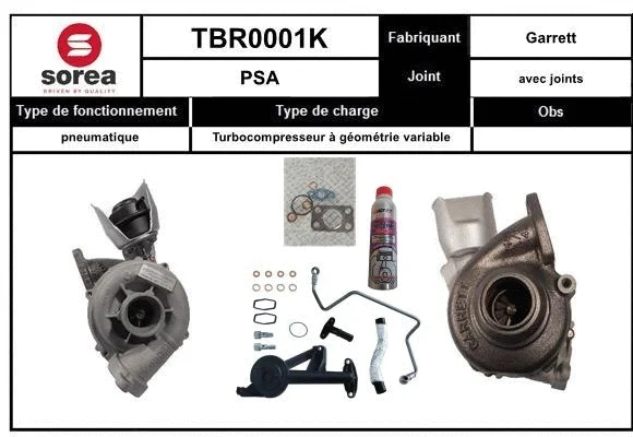 Turbocompresseur, suralimentation EAI TBR0001K