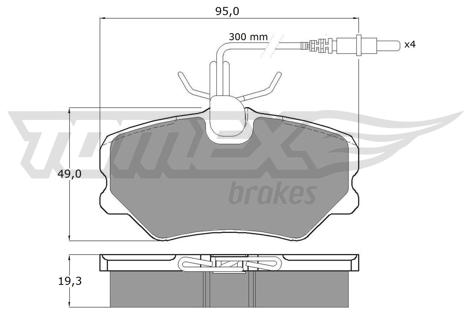 Kit de plaquettes de frein, frein à disque TOMEX Brakes TX 10-441