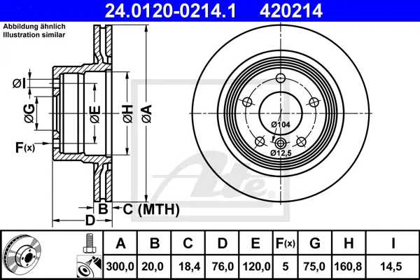 Disque de frein ATE-APAC 24.0120-0214.1