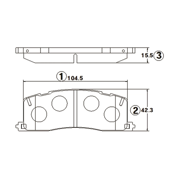 Kit de plaquettes de frein, frein à disque CTR GK1052