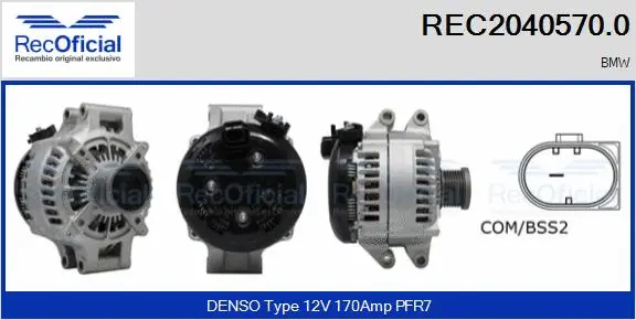 Alternateur RECOFICIAL REC2040570.0