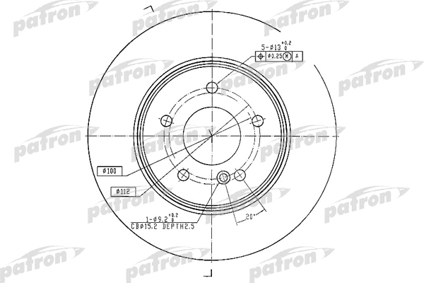 Disque de frein PATRON PBD4134