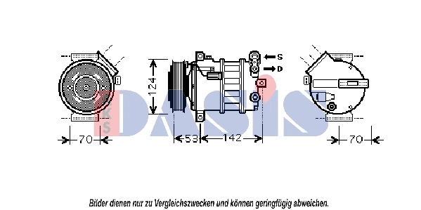 Compresseur, climatisation AKS DASIS 851885N