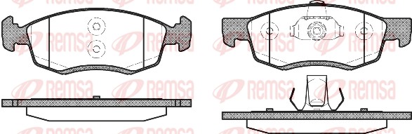 Kit de plaquettes de frein, frein à disque REMSA 0172.32