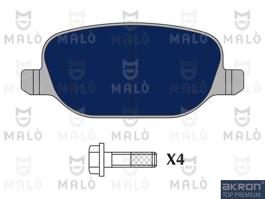 Kit de plaquettes de frein, frein à disque AKRON-MALÒ 1051096