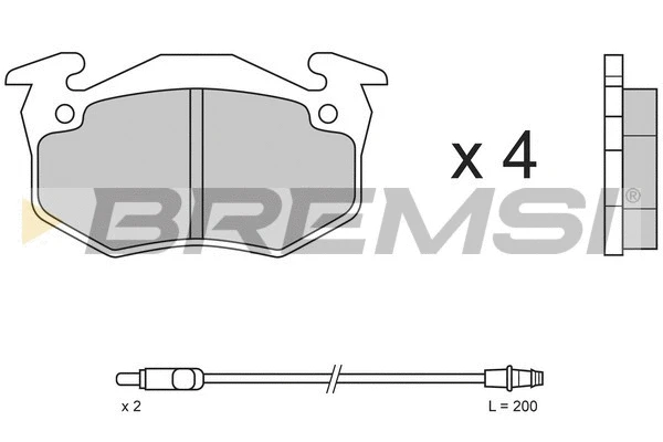 Kit de plaquettes de frein, frein à disque BREMSI BP2334