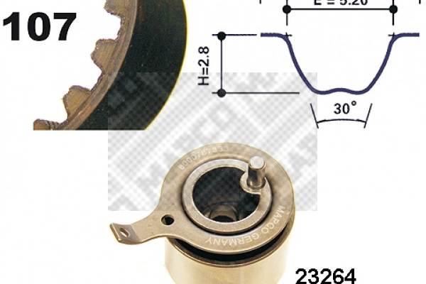 Kit de courroie crantée MAPCO 73537