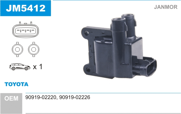Bobine d'allumage JANMOR JM5412