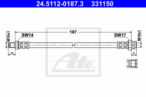 Flexible de frein ATE-APAC 24.5112-0187.3