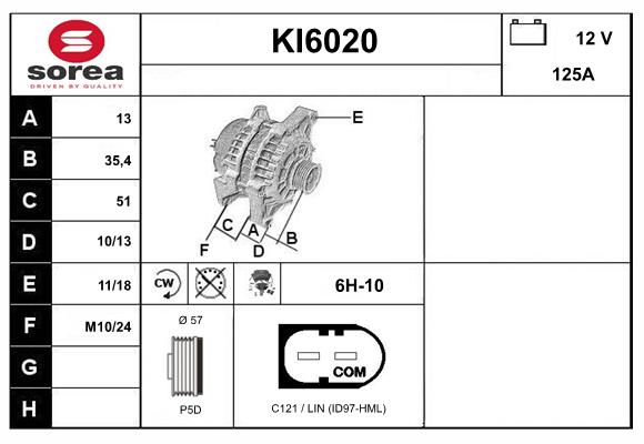 Alternateur SERA KI6020
