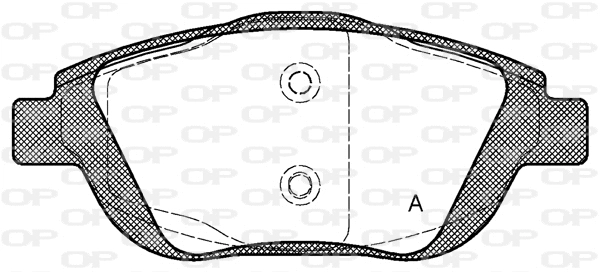 Kit de plaquettes de frein, frein à disque OPEN PARTS BPA1392.00
