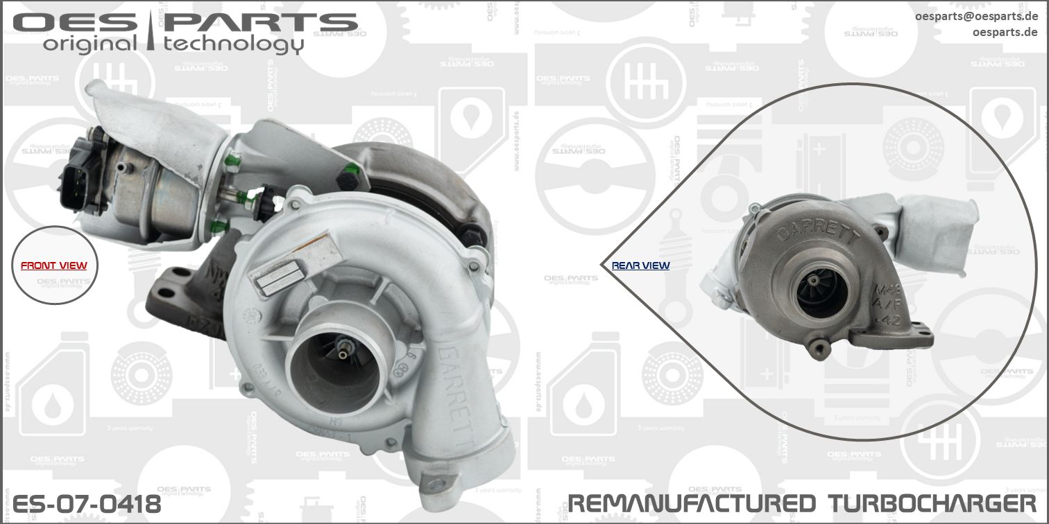 Turbocompresseur, suralimentation OES PARTS ES-07-0418