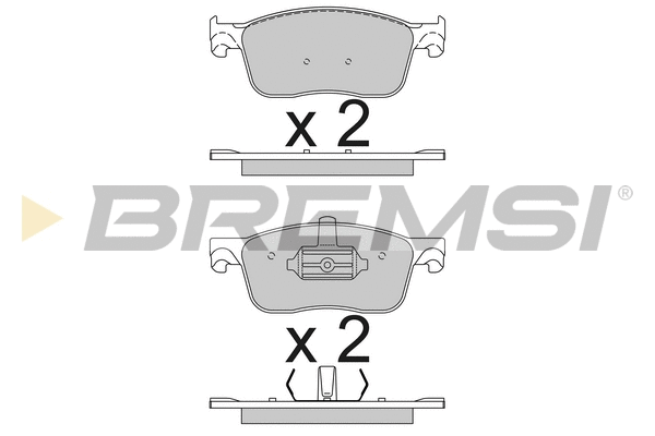 Kit de plaquettes de frein, frein à disque BREMSI BP3789