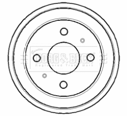 Tambour de frein BORG & BECK BBR7096