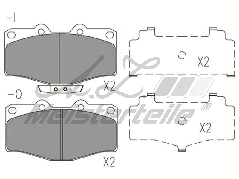 Kit de plaquettes de frein, frein à disque A.Z. Meisterteile AZMT-44-022-2645