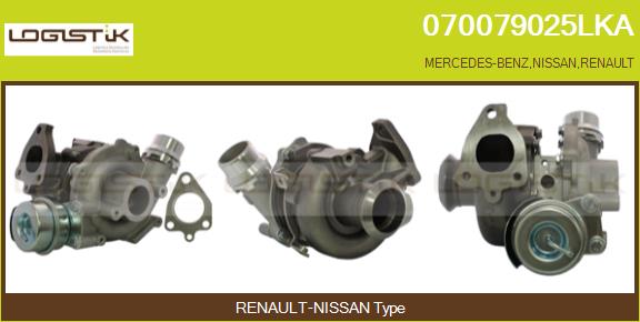 Turbocompresseur, suralimentation LGK 070079025LKA