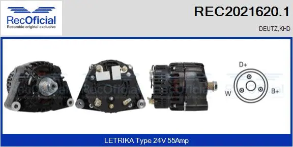 Alternateur RECOFICIAL REC2021620.1